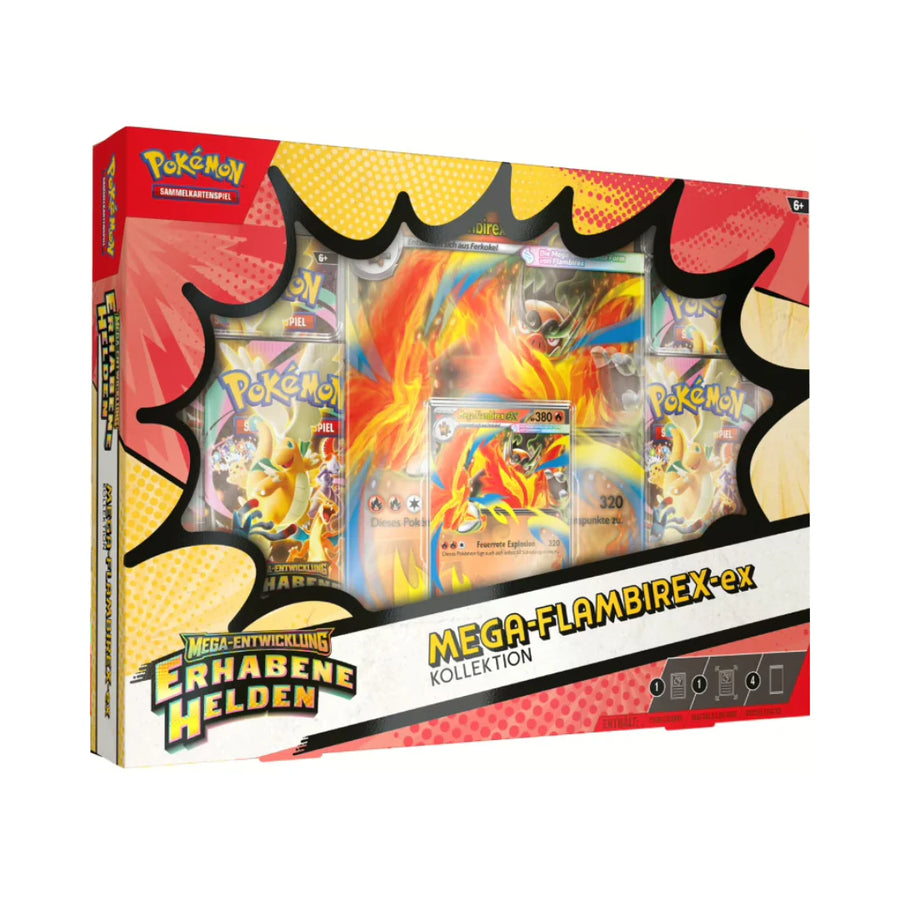 Pokémon Mega-Flambirex-ex Kollektion – Erhabene Helden