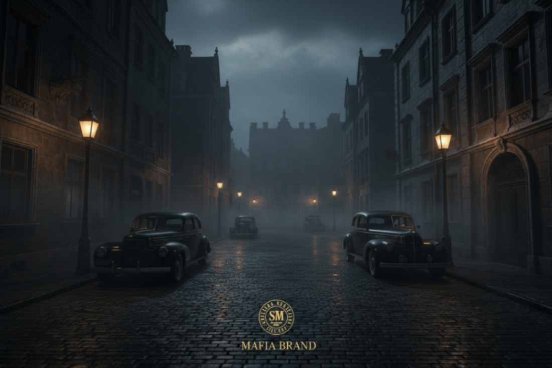 Eine Dunkle MAfia Stadt die passend zu unseren Logo ist